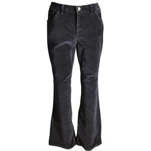 St. John's Bay Black Velour Stretch Bootcut Jeans Pants 8